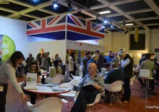 The AHDB UK stand where various UK companies had tables.